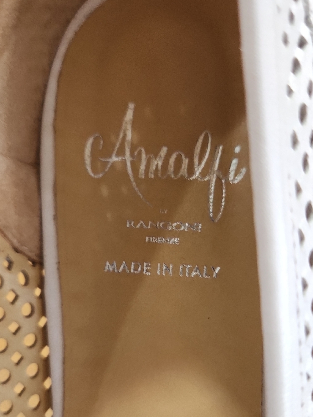 Amalfi By Rangoni White Flats Size 7.5N - Picture 3 of 6
